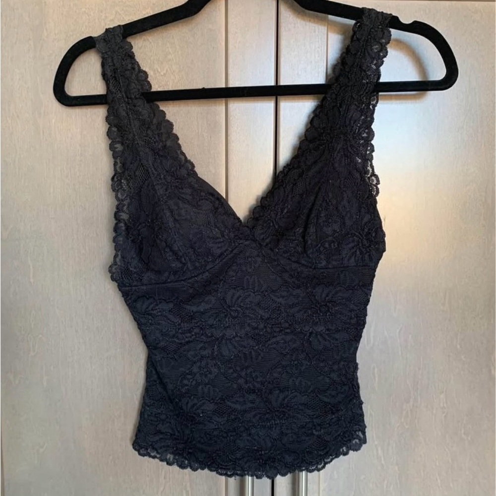 Guess Black Lace Top